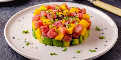 Avocado, Mango, and Tuna Tartare