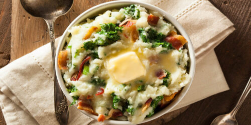 Creamy Kale & Bacon Colcannon